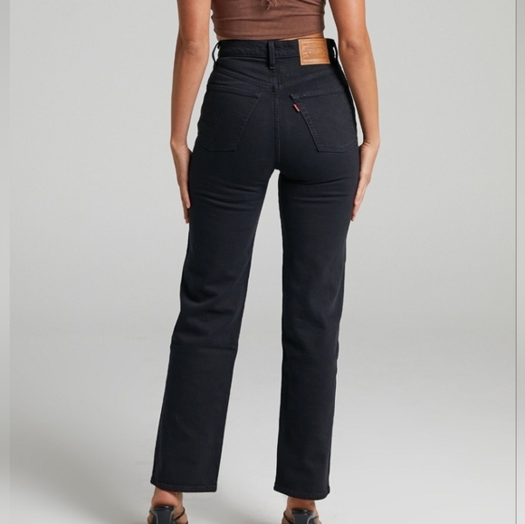 Levi's Ribcage Straight Black Sproud Sz 26 Nwt - Picture 4 of 16